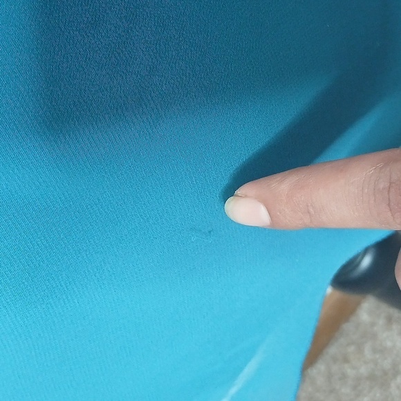 Bisou Bisou by Michele Bohbot teal ruffle spaghetti strap tank top size 8 - Picture 9 of 16